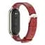 Кожаный ремешок Mijobs для фитнеса браслета Xiaomi Mi Smart Band 8 Red Silver - миниатюра 3