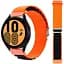 Браслет для Samsung Galaxy Watch 4 - оранжево-чорний Watchbands NormalCloth ширина кріплення 20мм нейлоновий (W24-0WB93567766) - мініатюра 1