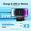 Зарядний пристрій 1xUSB-C 20W + USB-C to Lightning cable М-М Black Vention (G17B0-EU) - мініатюра 4