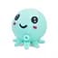 Детская игрушка-антистресс Осьминог MS 3951(Turquoise) с мукой, 7,5 см - миниатюра 1