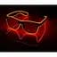 Очки светодиодные Leds прозрачные El Neon ray red неоновые - миниатюра 1