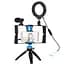 Комплект блогера Puluz PKT3025L 4в1 (кільцеве світло, кріплення, тримач для телефону, мікрофон) - мініатюра 1