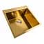 Кухонная мойка Platinum Handmade PVD золото 50x50/220 3,0/1,5 мм корзина и дозатор в комплекте, Нержавеющая сталь - миниатюра 2