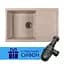 Каменная мойка Ventolux Diamante Brown Sand 765x485x200 мм - миниатюра 2