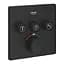 Термостат скрытого монтажа с 3 кнопками управления Grohe Grohtherm SmartControl 102167KF00, Черный матовый - миниатюра 1