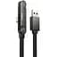 Дата кабель Hoco U150 Exquisite side plug and stand USB to Type-C 36W (1.2m) Black - мініатюра 1