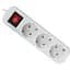Сетевой удлинитель Defender S318 1.8 m 3 роз switch white (99233) - миниатюра 1