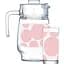 Набір для напоїв Luminarc Orya White & Pink 7 предметів  (X0271) - мініатюра 1