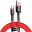 Дата кабель Baseus Cafule USB to Type-C Cable 2A (2m) (CATKLF-C) Червоний - мініатюра 1