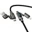 Дата кабель Hoco U152 Fortune 4in1 Type-C to Lightning/Type-C to USB 240W (1.2m) Black - мініатюра 4