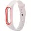 Силиконовый ремешок Primo для фитнес-браслета Xiaomi Mi Band 2 White-Red - миниатюра 1