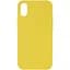Чехол Silicone Case Full Protective (AA) NO LOGO для Apple iPhone X / XS (5.8) Желтый / Yellow - миниатюра 1