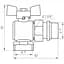 Кран кульовий кутовий з американкою Q Professional QP004 PN40 1″ антипротікання, Білий метелик - мініатюра 4