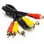 Аудио кабель PowerPlant 3*RCA(M) - 3*RCA(F), 1 м - миниатюра 1