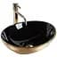 Умивальник Rea Sofia brushed gold black накладний REA-U3310, Золотий - мініатюра 1