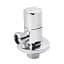 Кран приборный угловой Karro KR-03123 New латунь 1/2"х1/2" Хром 30412 - миниатюра 1