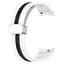 Ремешок для Samsung Galaxy Watch 4 Classic 46mm - бело-черный ширина крепления 20мм силикон Watchbands Cls-line (W15-7WB88151991) - миниатюра 2