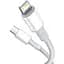 Кабель Baseus High Density Braided USB-C to Lightning 1m White (CATLGD-02) [100366] - мініатюра 2
