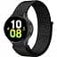 Ремінець нейлоновий на липучці BeWatch для Samsung Galaxy Watch 4/5/6 Чорний з білим (1011321.4UW) - мініатюра 1