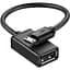 Кабель-адаптер UGREEN US133 Micro USB OTG круглый 12СМ Black (10396) - миниатюра 1