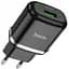 Мережевий зарядний пристрій Hoco N3 Special single port 1USB, QC3.0 3A Black - мініатюра 1