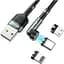 Кабель магнитный с быстрой зарядкой Elough 7 Contact 3 A, 3 в 1 Micro USB/Lightining/Type C, вращение на 540°, 1 м hoz0012450 - миниатюра 1