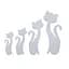 Дзеркальний декор Wall Sticker SW-00002494 акриловий самоклеючий Котики 4 шт. срібло - мініатюра 1
