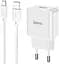 Сетевое зарядное устройство Hoco C106A Leisure single port charger Type-C, 10.5W 2.1A белый /36 - миниатюра 1