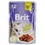Влажный корм для взрослых кошек Brit Premium Cat pouch с говядиной 85 г - миниатюра 1