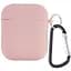 Силіконовий футляр з мікрофіброю для навушників Airpods 1/2 Рожевий / Pink Sand - мініатюра 1