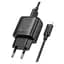 Сетевое зарядное устройство с кабелем Hoco C140A Smart single port QC3. 0 charger set(Micro)(EU) черный - миниатюра 3