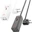 Мережевий подовжувач Hoco AC10A Barry PD65W GaN (2C2A with 1 socket) Desktop Charger White - мініатюра 4