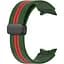 Браслет Cls-line-black для Samsung Galaxy Watch 5 - зелено-красный ширина крепления 20мм силикон Watchbands (W36-0WB12227561) - миниатюра 1