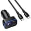 АЗУ Hoco Z63A Barry PD42W+QC3.0 (2USB-A/1C) + кабель Type-C to Type-C Black - миниатюра 6