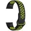 Силіконовий ремінець Primo з перфорацією для фітнес браслета Fitbit Charge 3/4 Black Green/розмір L - мініатюра 1