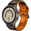 Ремешок для Samsung Galaxy Watch 4 Classic 42mm - черно-оранжевый ширина крепления 20мм силикон Watchbands Scales (W19-7WB66906967) - миниатюра 1
