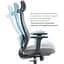 Офісне крісло OfficePro Wave OC599-B-DG-DG Black/Dark Gray [148648] - мініатюра 8