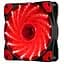 Кулер корпусный Voltronic sleeve fan 3pin + 4pin - 120 мм, 12 V, 1100 об/мин, 15LED, RED - миниатюра 1