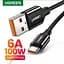 Зарядний кабель Ugreen Type-C 6A 100W Huawei Supercharge 1М Black Nylon, 50567 (US279) - мініатюра 2