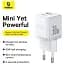Мережевий зарядний пристрій Baseus Palm Fast Charger Type-C+USB 30W P1011160A213-00 White - мініатюра 9