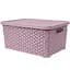 Корзина Diomedea с крышкой 34.5x24.5x15.5 см 10 л пудровая (К13-805)  - миниатюра 1