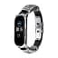 Ремешок винтажный Carprie для фитнес-браслета Xiaomi Mi Band 5 и 6 Type B Black silver - миниатюра 2