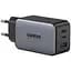 Мережевий зарядний пристрій Ugreen CD244 USB-A + 2xUSB-C 65W GaN Tech Fast Charger Grey [10335] [99277] - мініатюра 1