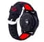 Силиконовый ремешок Primo Dart для часов Samsung Gear S3 Classic SM-R770/Frontier RM-760 Black Red - миниатюра 2