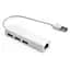 Концентратор Vinga 3xUSB2.0 + RJ45 100Mbps (VCP2H3USB2LANWH) - миниатюра 1