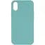 Чехол Silicone Case Full Protective (AA) NO LOGO для Apple iPhone X / XS (5.8) Бирюзовый / Marine Green - миниатюра 1