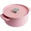 Каструля KitchenAid Cast Iron чавунна з кришкою 26 см 5.2 л суха троянда (CC007431-001) - мініатюра 1