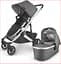 Универсальная коляска 2 в 1 UPPAbaby CRUZ 2, JORDAN (графитово-серый меланж/серебристая рама/черная кожа) - миниатюра 2