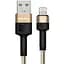 USB кабель Kaku KSC-069 USB - Lightning 1m, металева оплітка - Gold - мініатюра 1