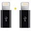Адаптер XoKo AC-030 micro USB - Lightning (F/M), 2шт., Black (XK-AC030-BK2) - мініатюра 1